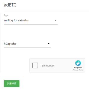 Solve captcha before surfing for Satoshis