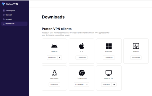 Navigate to Proton VPN download page