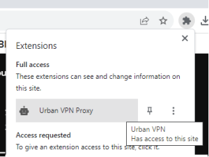 Open the Urban VPN extension