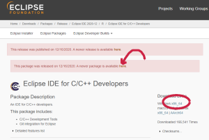 Download the Eclipse IDE for C/C++