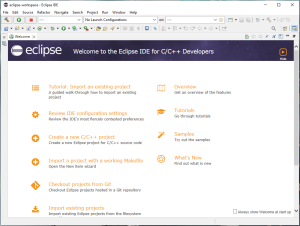 Eclipse IDE welcome screen